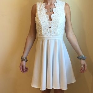 Charlotte Russe White Skater Dress